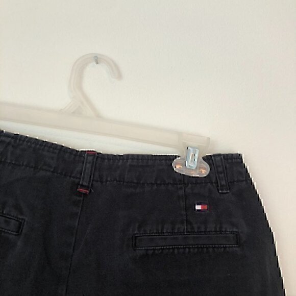 TOMMY HILFIGER Solid Black 100% Cotton Five Pocket Chino Shorts 4 in 4" In sz 4 - Picture 6 of 6